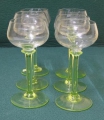 6 x Jugendstil Wein-Gläser