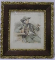 Foto 1: Friedrich Peter Hiddemann (1829-1892): Genrebild, kolorierte Feder-Zeichnung, 19. Jahrhundert