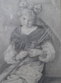 Foto 2: Leo Arndt (1857-1945): Landmädchen, Bleistiftzeichnung, datiert 1937