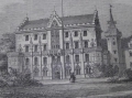 Biedermeier Graphik - Holz-Stich: Gotha-Ansicht, Schloß Reinhardsbrunn, 1850