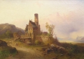 Foto 2: Heinrich Hiller (1846-1912): Landschaftsbild mit Ruine, signiertes Öl Gemälde