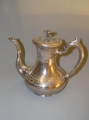 Silberne Historismus Kaffee-Kanne, England, gemarkt Sheffield, um 1870