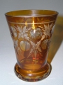 Böhmischer Glas Ranft-Becher, Biedermeier um 1840
