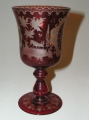 Foto 3: Böhmischer Spätbiedermeier Glas Kelch-Pokal