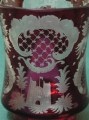 Foto 2: Böhmischer Spätbiedermeier Glas Becher