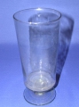 Biedermeier Kelch-Glas, Mitte 19. Jahrhundert, schlieriges Abriß-Glas