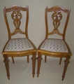 Stühle / Salonstühle, Jugendstil, in Nußbaum