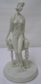 Art Deco Frauen-Skulptur, Alabaster