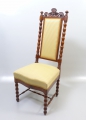 Foto 2: Paar Neobarock Hochlehner Sessel-Stühle, um 1860, Mahagoni, Zopf-Stil