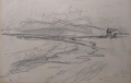 Rudolf Gudden (1863-1935): 6 x Blatt Landschafts-Entwürfe, Bleistift
