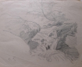 Foto 4: Rudolf Gudden (1863-1935): 6 x Blatt Landschafts-Entwürfe, Bleistift