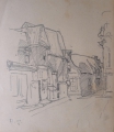 Foto 5: Rudolf Gudden (1863-1935): 7 x Blatt Landschafts- / Architektur-Entwürfe, Bleistift