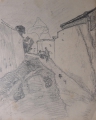 Foto 6: Rudolf Gudden (1863-1935): 7 x Blatt Landschafts- / Architektur-Entwürfe, Bleistift