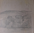 Foto 9: Rudolf Gudden (1863-1935): 7 x Blatt Landschafts- / Architektur-Entwürfe, Bleistift