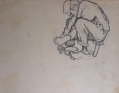 Foto 2: Rudolf Gudden (1863-1935): 8 x Blatt Genre-Zeichnungen / Arbeiter-Studien, Bleistift und Kohle