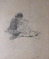 Foto 6: Rudolf Gudden (1863-1935): 8 x Blatt Genre-Zeichnungen / Arbeiter-Studien, Bleistift und Kohle
