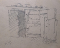 Foto 8: Rudolf Gudden (1863-1935): 8 x Zeichenblätter mit Studien zu Feldarbeitern / Stallansichten, Bleistift und Kohle