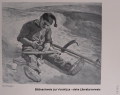 Foto 3: Rudolf Gudden (1863-1935): 7 x Blätter Genre-Zeichnungen, Skizzen zu Dengler / Melker beim Sägen, Bleistift
