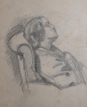 Foto 6: Rudolf Gudden (1863-1935): 6 x Blatt Porträt- und Genre-Zeichnungen / Gemälde-Vorstudie zu Blokkie Makers, Bleistift und Kohle