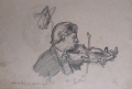Foto 7: Rudolf Gudden (1863-1935): 6 x Blatt Porträt- und Genre-Zeichnungen / Gemälde-Vorstudie zu Blokkie Makers, Bleistift und Kohle