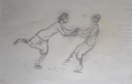 Foto 3: Rudolf Gudden (1863-1935): 7 x Blatt Studien zu Tanz und Eiskunstlauf, Bleistift und Kohle, von 1917-1926
