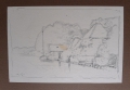 Foto 3: Rudolf Gudden (1863-1935): 3 x Blatt Architekturstudien / Landschaftszeichnungen, Bleistift