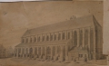 Foto 2: Nikolaus Christian Heinrich Dornheim (1772-1830): Ansicht Erfurt - Barfüßerkirche, getuschte Zeichnung