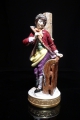 Porzellan Figur: Holzfäller / Allegorie Winter, um 1900, gemarkt Ernst Bohne Söhne - Rudolstadt (Thüringen)
