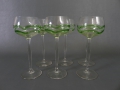 Hans Christiansen (1866-1945): 6 x Jugendstil Wein-Gläser, Dekor "Liane", Theresienthal, um 1902-1906