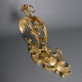 Foto 2: Wandhalterung / Hängeampel, um 1900, Bronze feuervergoldet