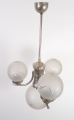 Foto 1: Art Deco Kugel-Deckenlampe, Chrom