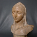 Foto 2: Agathon Léonard (1841-1923): Mädchen-Büste, französische signierte Marmor Skulptur