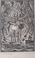 Foto 1: Ralf Klement (1950 geboren): abstrakte Komposition Strömung, signierte Graphik - Original-Radierung, datiert 1982, Erfurt
