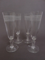 4 x Sektgläser, um 1900
