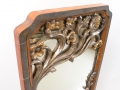 Foto 2: Jugendstil Wandspiegel, um 1900/1910, geschnitzter Holzrahmen mit Farbfassung