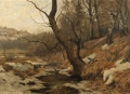 Foto 2: Otto Vollrath (1856-1912): Stockenten in Winterlandschaft, Öl Gemälde, Weimarer Malerschule, Entstehungsort München, Ende 19. Jahrhundert