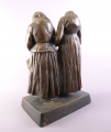 Foto 2: Jakob Plessner (1871-1936/1942): Bettelweiber von Perugia, Bronze Plastik, datiert 1902