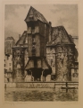 Foto 3: Albrecht Bruck (1874-1964): 4er Satz Graphiken - Originalradierungen, Veduten: Hamburg Fleet an der Reimerstwiete und Michaeliskirche, Danzig Krantor, Breslau Rathaus