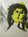 Foto 1: Marc Chagall (1887-1985): Graphik - Farblithographie, Der gelbe Engel, von 1956, Paris, aus Verve-Bibel