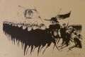 Gertrude Degenhardt (* 1940): Graphik - Lithographie, Titel "Soldat, Soldat", datiert 1967