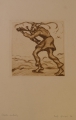 Rudolf Finzer (* 1900): Graphik - Kaltnadelradierung, "Der Tod", datiert 1920