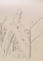 Dieter Goltzsche (* 1934): Graphik - Lithographie, Titel "April", datiert 1964