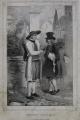Foto 1: Otto Reinhold Jacobi (1812/14-1901): Graphik - Lithographie, Titel Bielefelder Leineweber