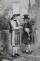 Foto 2: Otto Reinhold Jacobi (1812/14-1901): Graphik - Lithographie, Titel Bielefelder Leineweber