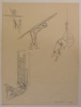 Foto 5: Max Kellerer (1905-1971): Konvolut 10 Bleistift-Zeichnungen, Bauarbeiter-Studien, datiert 1959
