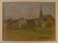 Foto 1: Frieda Klinkert-Riess (1892-1969): 2 x Pastell-Zeichnungen, Landschaften Großröda Thüringen, datiert 1944 und 1949