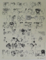 Foto 1: Peter Koehne (1917-1984): Graphik - Lithographie, Werktitel Franz Liederkranz: Kritzelbogen Nr. 3, datiert 1975