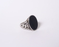 Herrenring, 20. Jahrhundert, 800er Silber, Onyxplatte