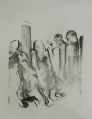 Foto 2: Elke Lixfeld (* 1942): Graphik - Farblithographie, Ohne Titel, für Tabor-Kalender 1992