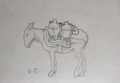 Foto 3: Rudolf Gudden (1863-1935): 8 x Blatt Tier-Studien / Gemälde-Vorstudie Rast, Bleistift
